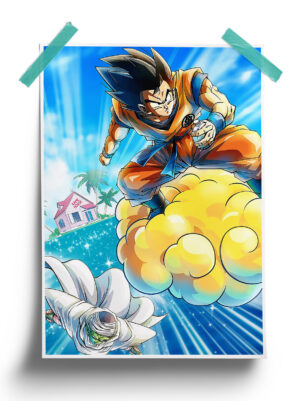 Dragon Ball | Goku flying nimbus anime Poster