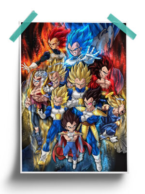 Dragon Ball | Prince Vegeta Family anime Poster