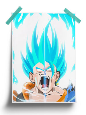 Dragon Ball | Retro Blue Goku & Vegeta anime Poster