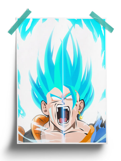 Dragon Ball | Retro Blue Goku & Vegeta anime Poster