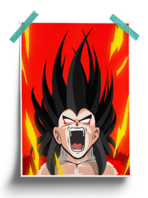 Dragon Ball | Prince Vegeta Rage anime Poster