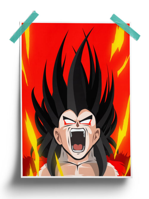 Dragon Ball | Prince Vegeta Rage anime Poster