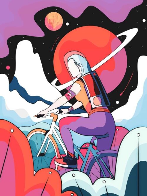 A Space Bike Ride Poster