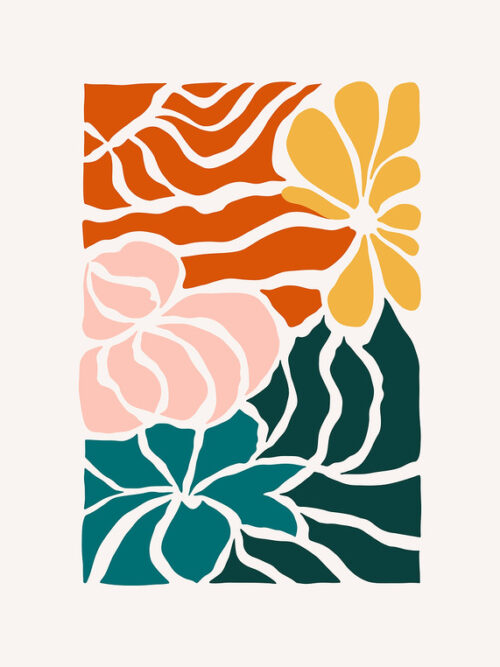 Abstract Floral Design Poster