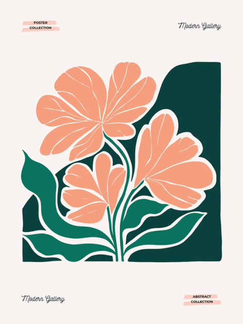Abstract Floral Poster Poster