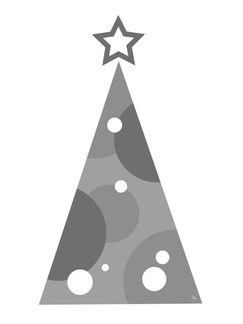 Abstract Nordic Christmas Tree Poster