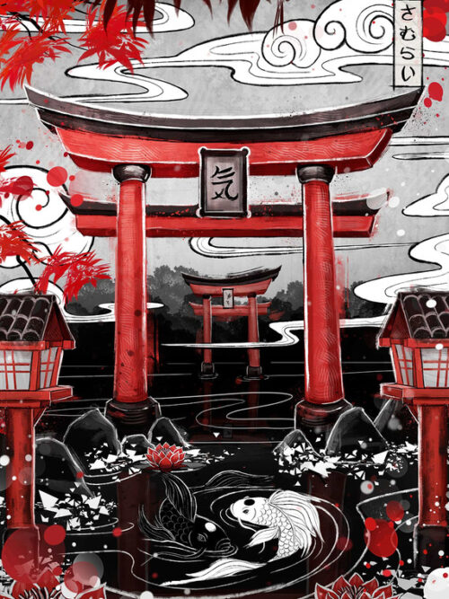 Air Torii Yin Yang Poster