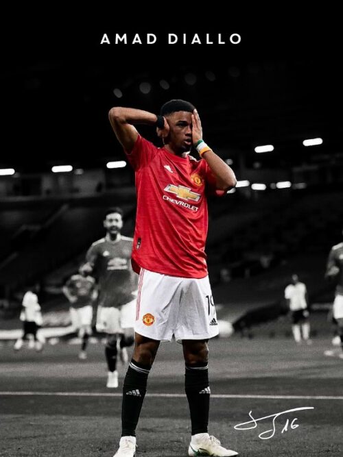 Amad Diallo Manchester United Soccer Poster