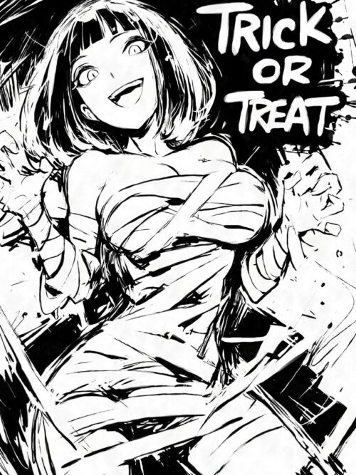 Anime Mummy Girl Trick Or Treat Poster