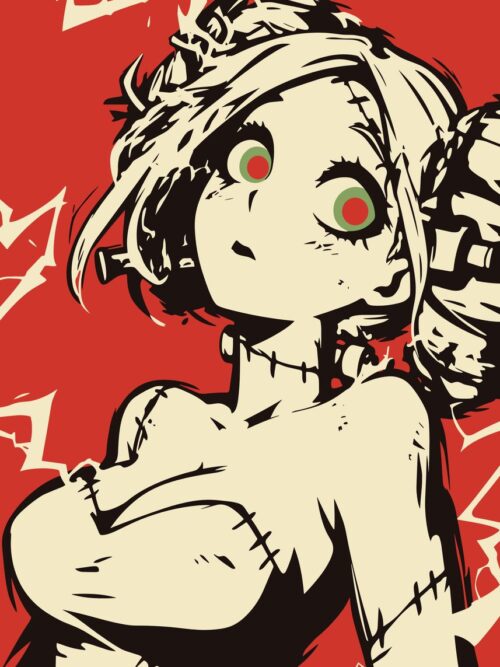 Anime Zombie Girl Poster