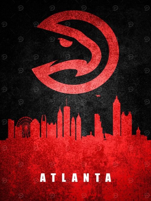 Atlanta City Skyline Poster