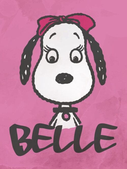 Belle Portrait Pink Peanuts Poster
