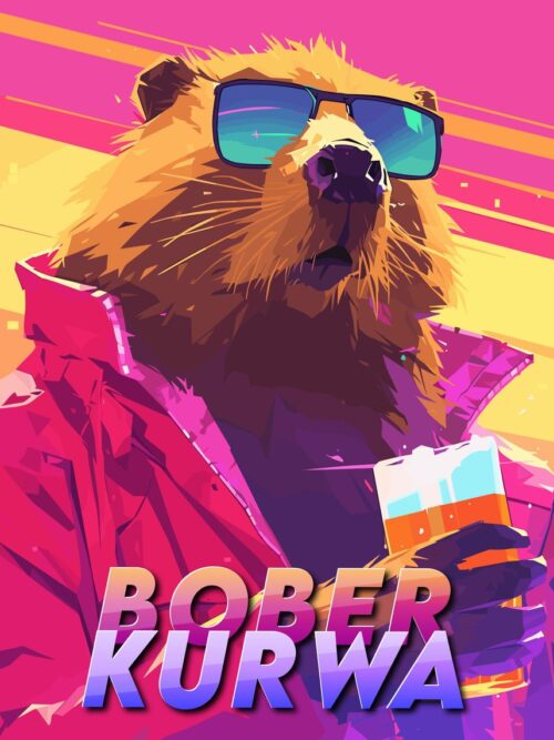 Bober Kurwa 80s Retro Poster