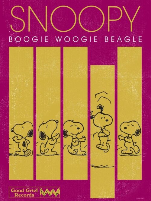 Boogie Woogie Beagle Peanuts Poster