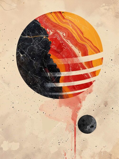 Celestial Contrast Poster