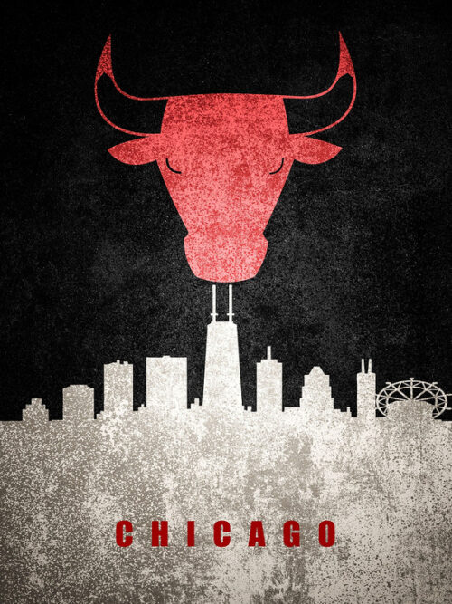 Chicago City Skyline Poster