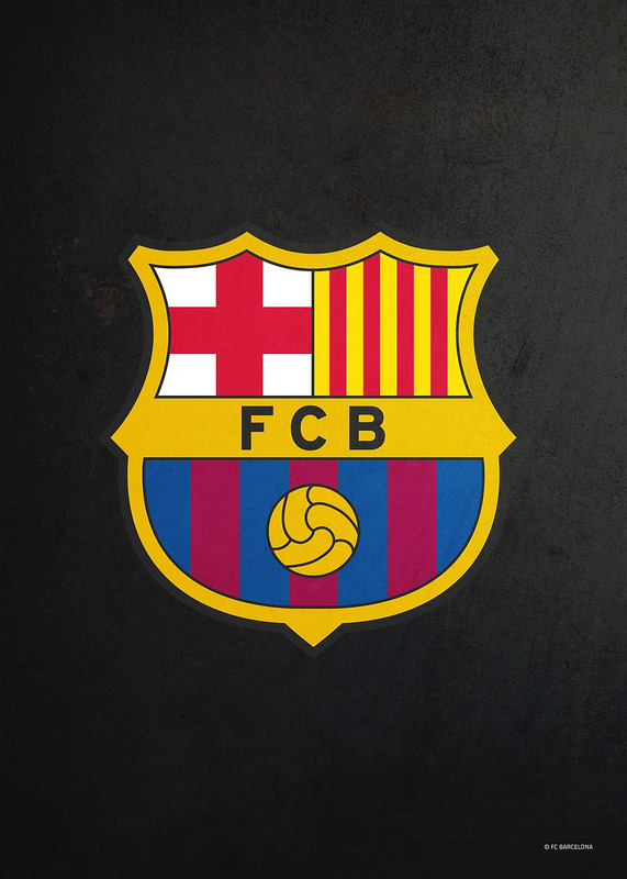 Crest Black Football Poster
