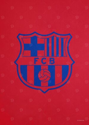 Crest Blue Red Football Poster