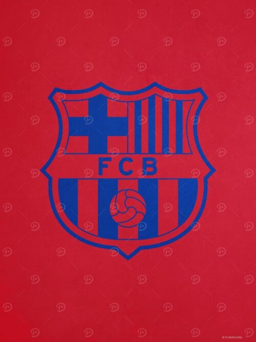 Crest Blue Red Football Poster