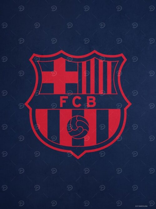 Crest Red Navy Football Poster