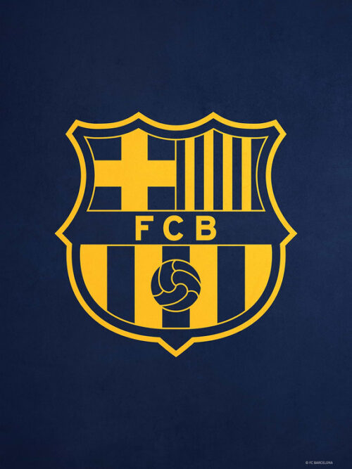 Crest Yellow Navy Football Poster