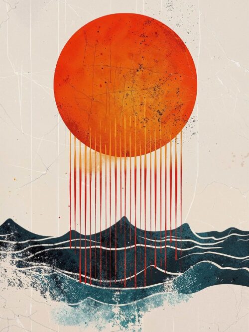 Crimson Drip Poster