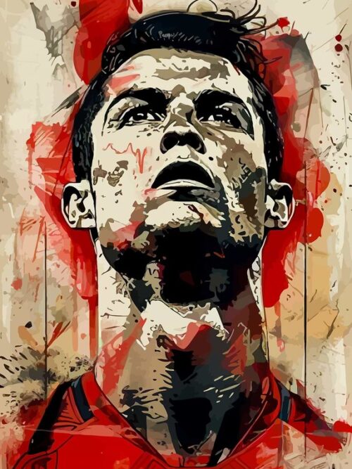 Cristiano Ronaldo Football Poster