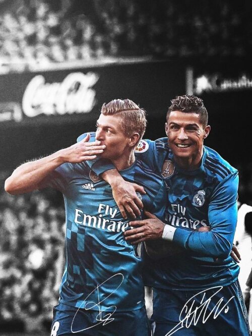 Cristiano Ronaldo And Toni Kroos Soccer Poster