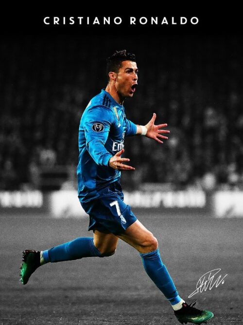 Cristiano Ronaldo Football Poster