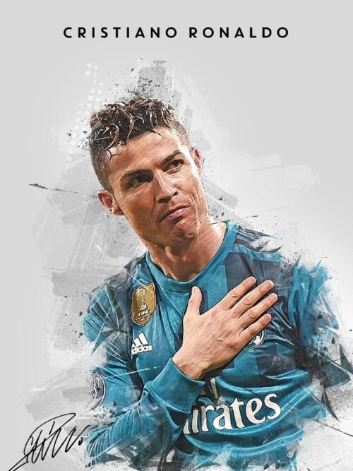 Cristiano Ronaldo Football Poster