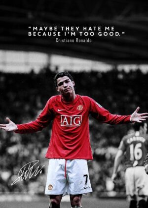 Cristiano Ronaldo Football Poster