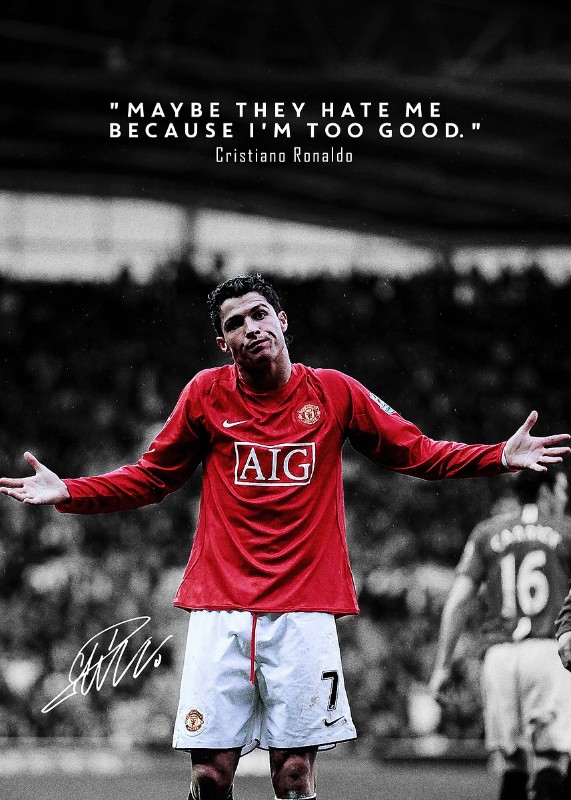 Cristiano Ronaldo Football Poster