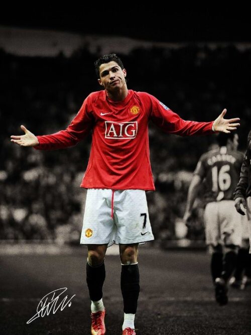 Cristiano Ronaldo Football Poster