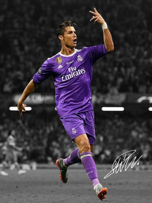 Cristiano Ronaldo Football Poster