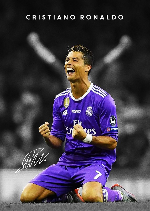 Cristiano Ronaldo Football Poster