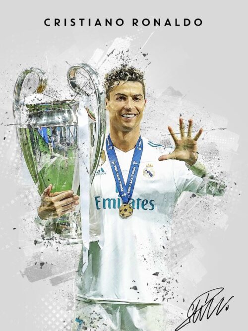 Cristiano Ronaldo Football Poster