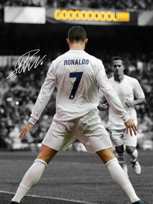 Cristiano Ronaldo Football Poster