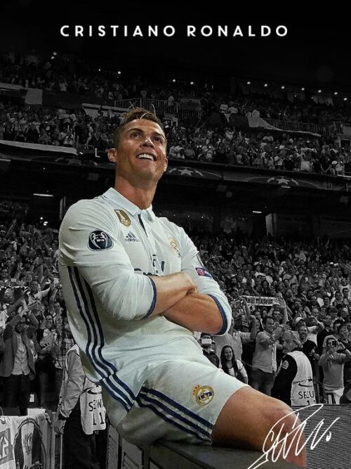 Cristiano Ronaldo Football Poster