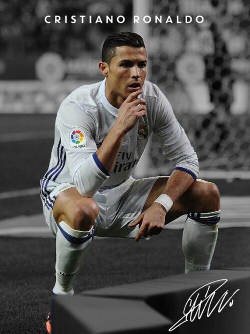 Cristiano Ronaldo Football Poster
