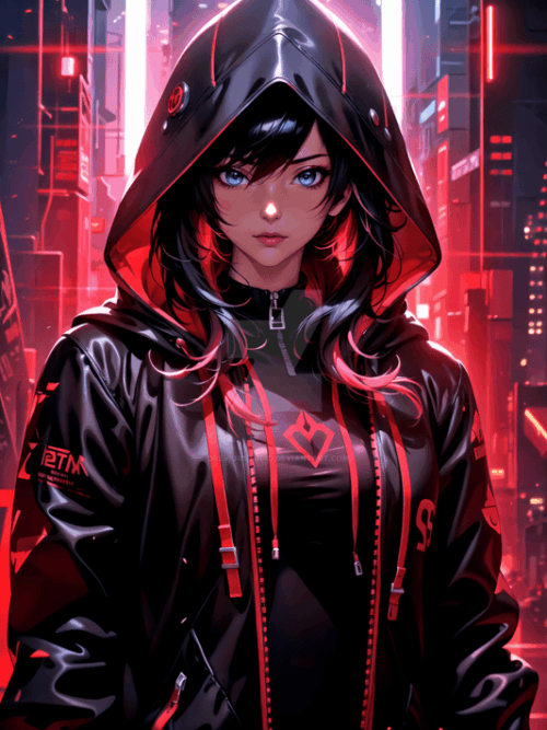 Cyberpunk Girl Poster