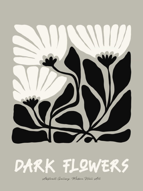 Dark Flowers Poster
