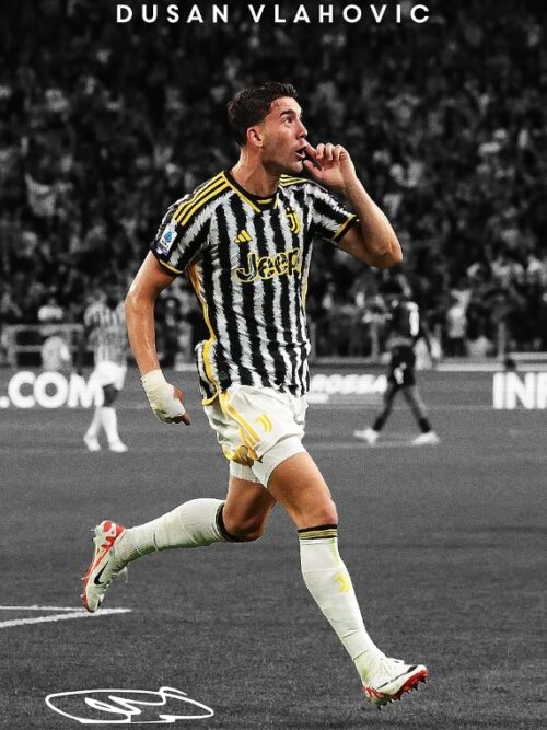 Dusan Vlahovic Football Poster