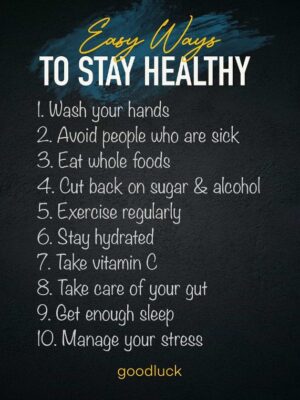 Easy Ways To Stay Healthy Poster