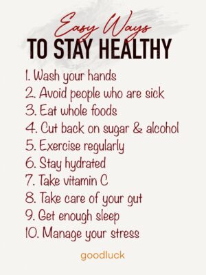 Easy Ways To Stay Healthy Poster