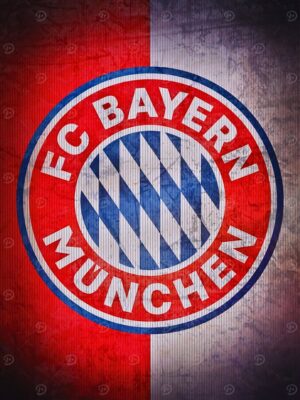 FC Bayern Munich Logo Football Poster
