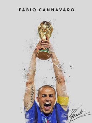 Fabio Cannavaro World Cup Football Poster