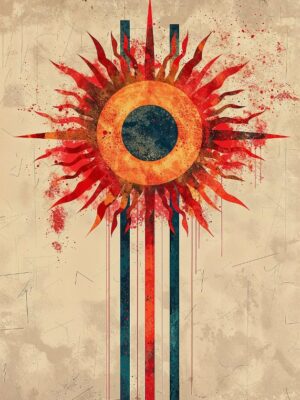 Fiery Eye Gaze Poster