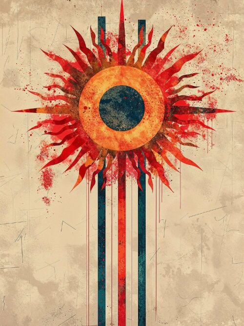 Fiery Eye Gaze Poster