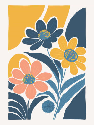 Floral Abstract Art Print Poster