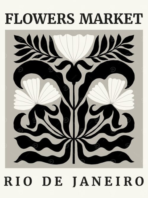 Flowers Market Rio De Janeiro Poster
